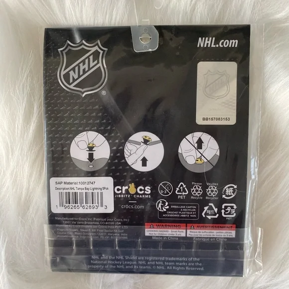 New in package unisex NHL Tampa bay lightning 5 pack jibbitz - Picture 3 of 3